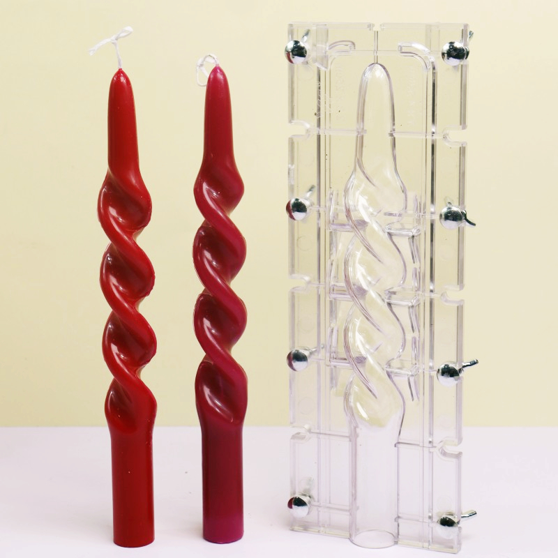 Candle Making Kit - Витая полосатая колонна, акриловая форма для