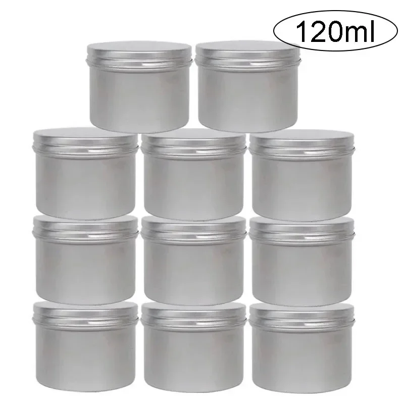Tin Container Lid - 120 мл 6/12/18/24/48 шт., алюминиевая Жестяная