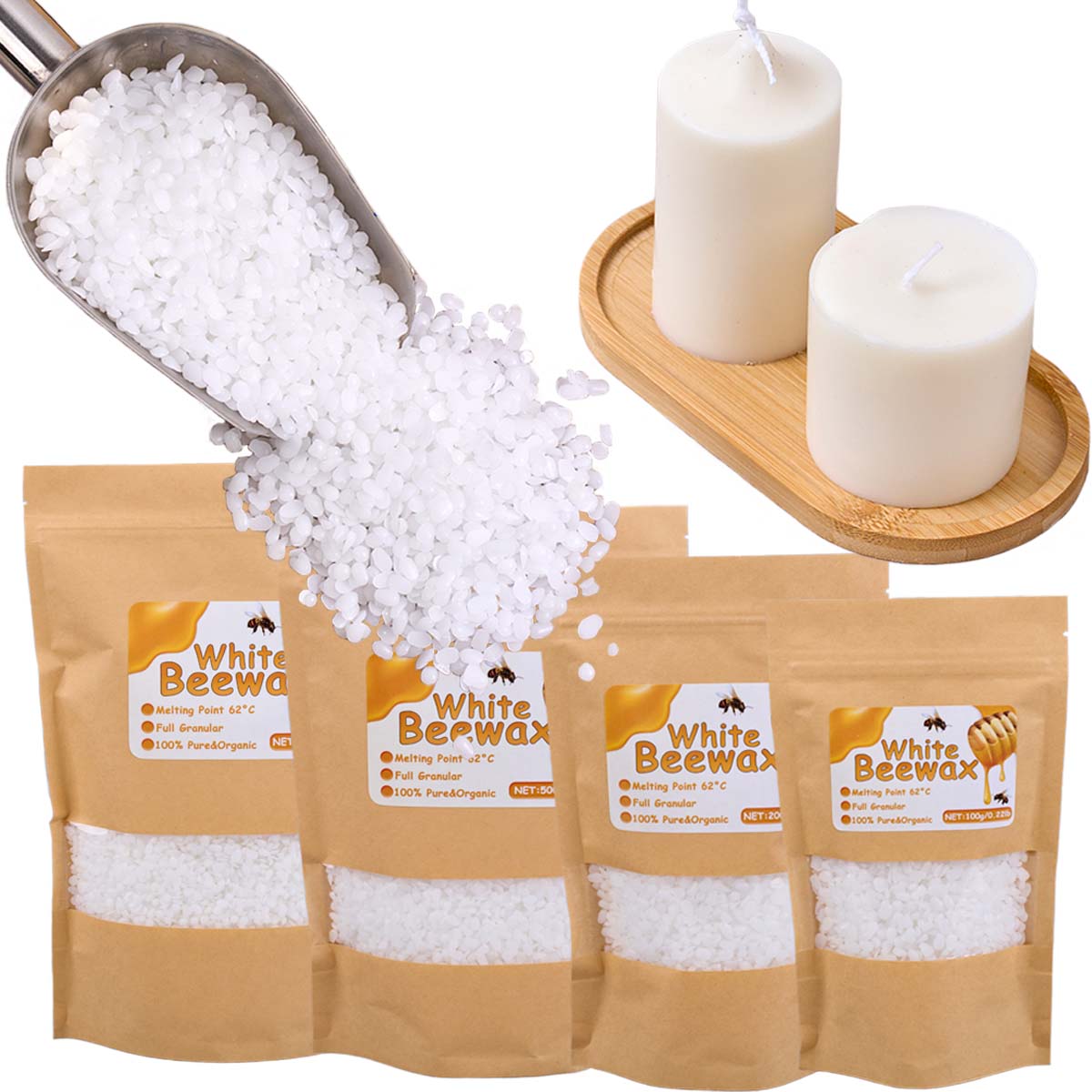 Candle Making Material - Белый пчелиный воск, чистый натуральный гранулированный