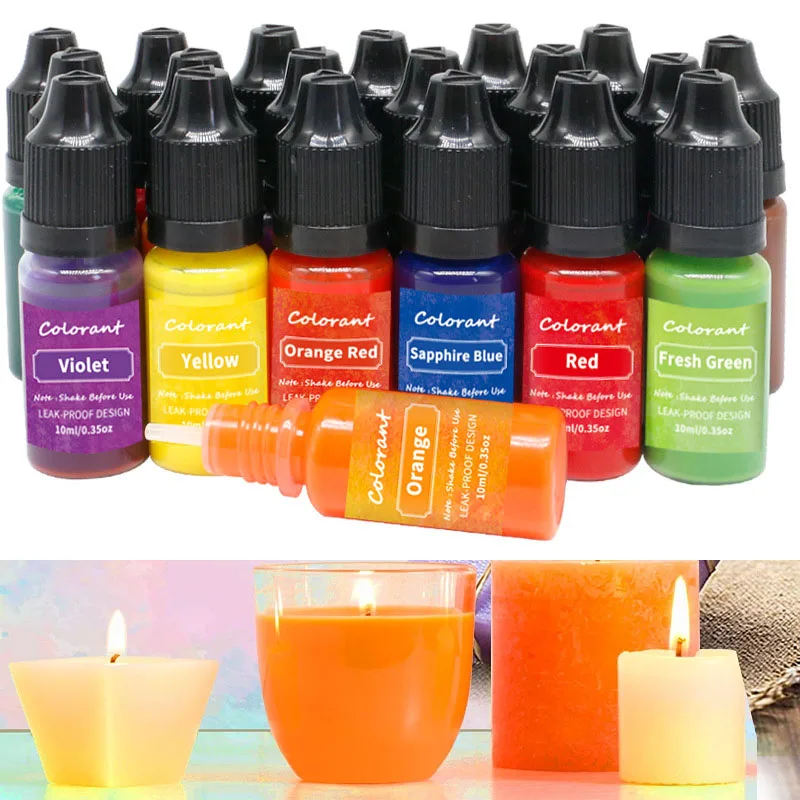 Candle Dye Chip - 20 цветов, высокая концентрация, свеча ручной