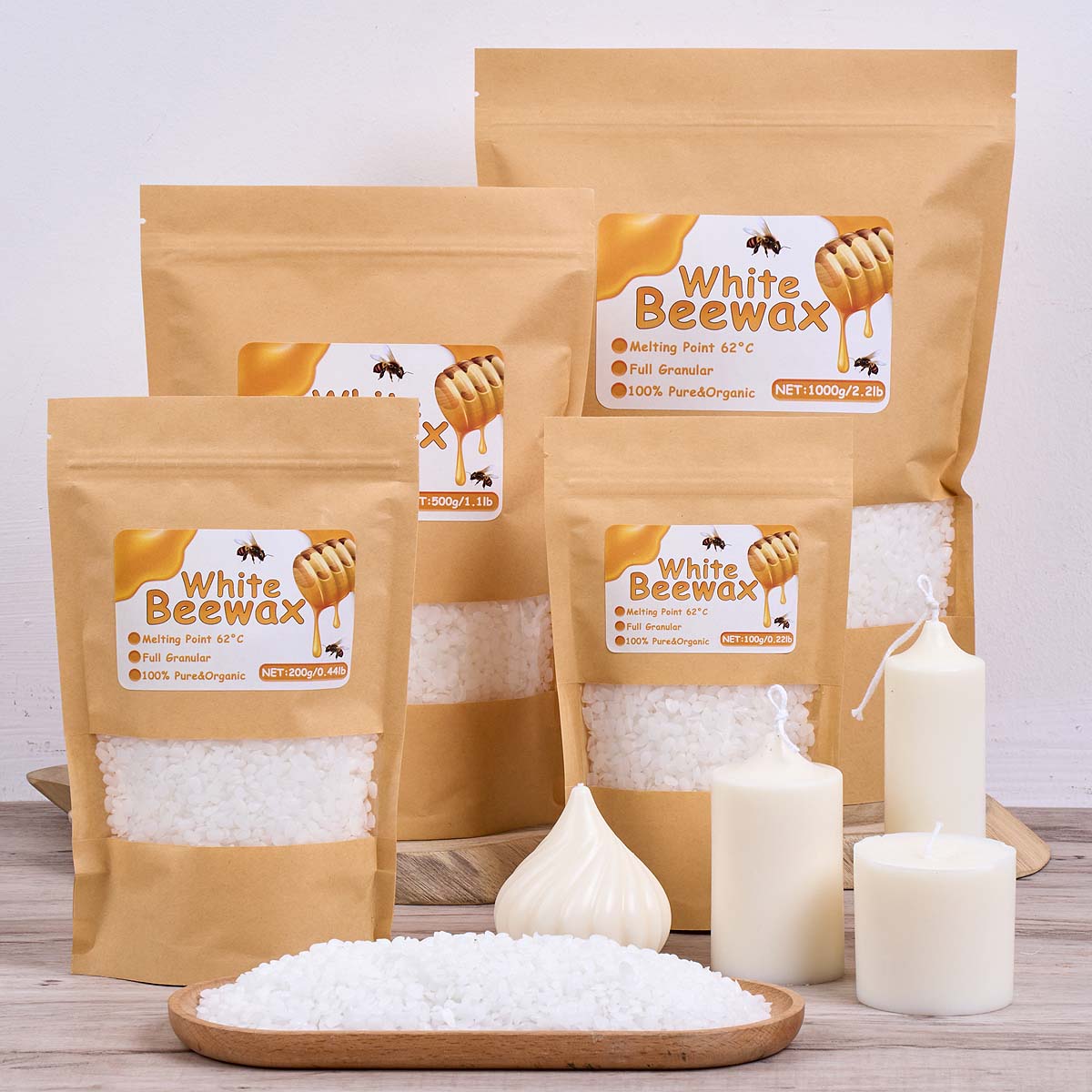 Белый пчелиный воск, чистый на – обзор и цена Candle Making Material