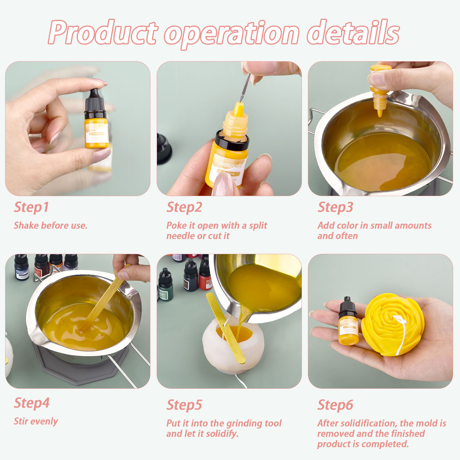 5 мл/бутылка, воск для свечей, – обзор и цена Candle Dye Chip