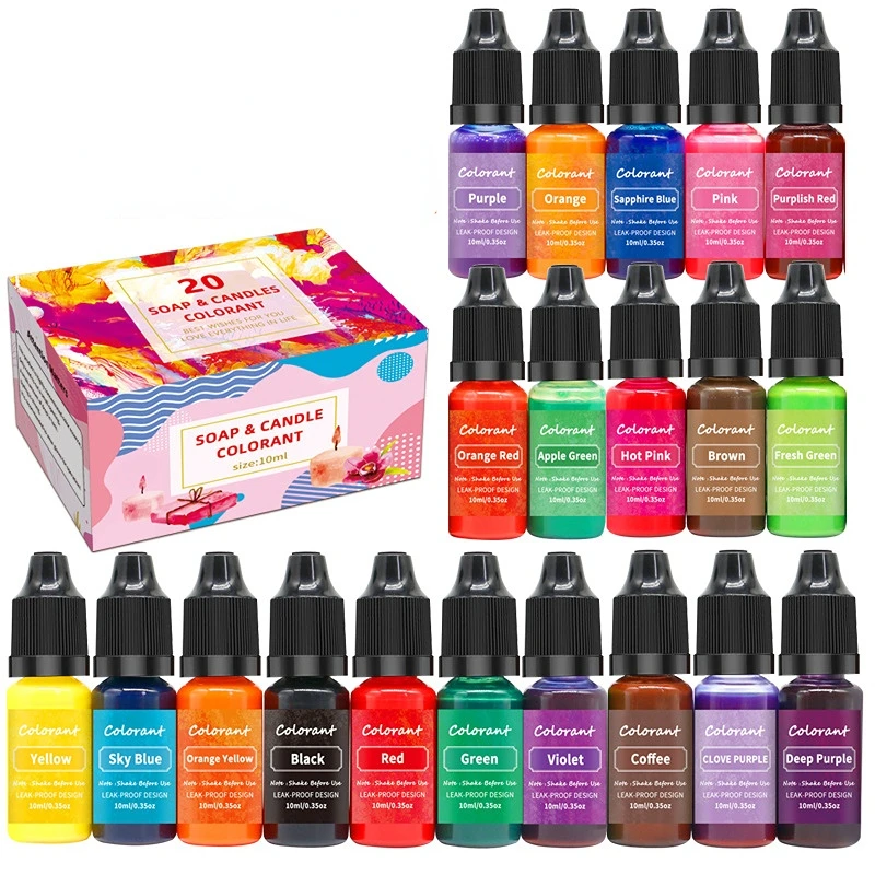 20 цветов, высокая концентраци – обзор и цена Candle Dye Chip